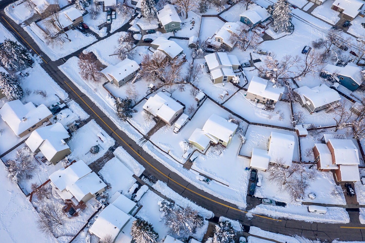 view of local roofs