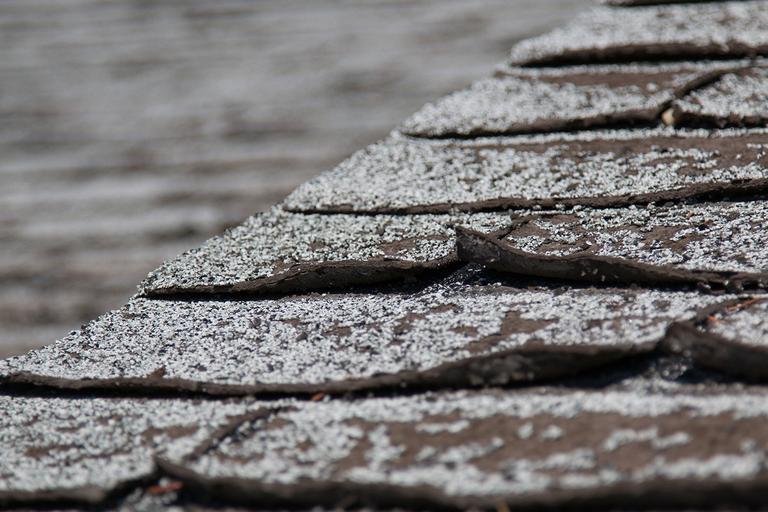 old roof shingles